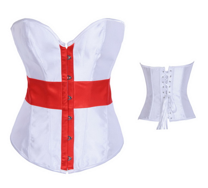 Red Cross Strapless Corset